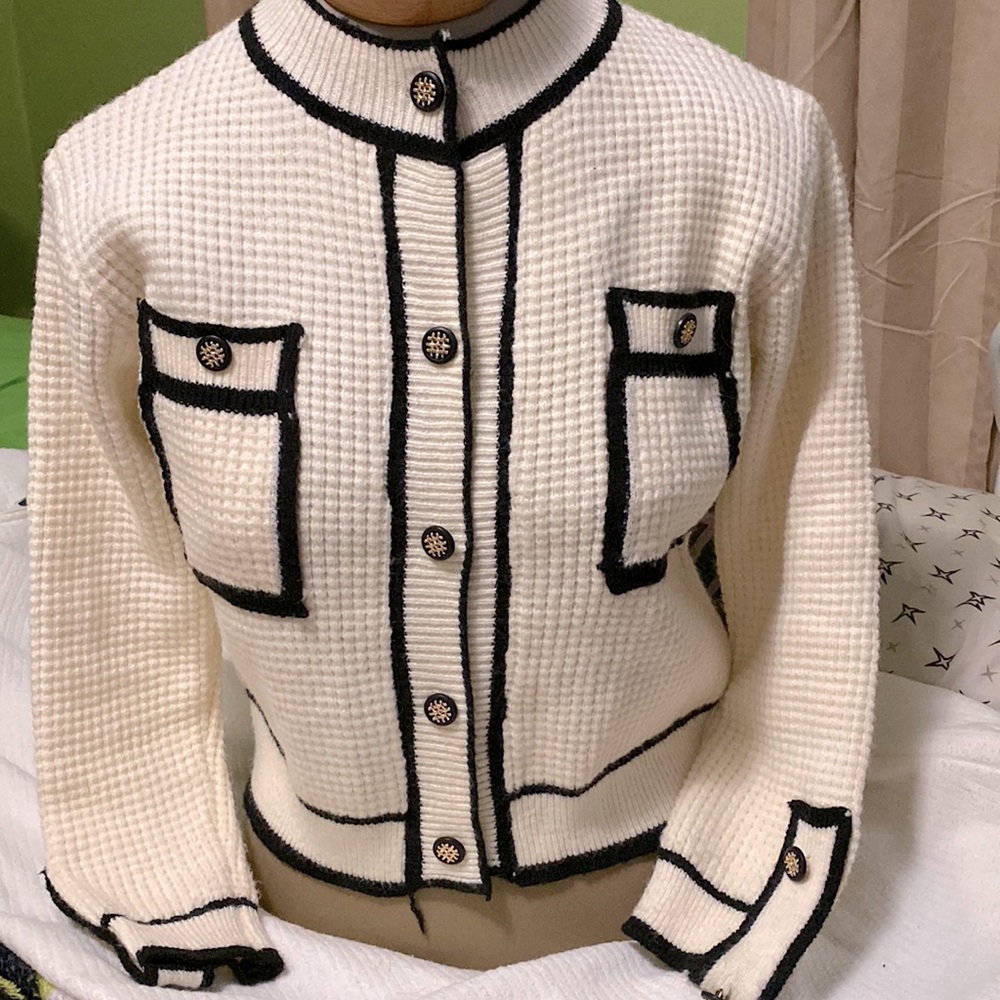 Unique white cardigan